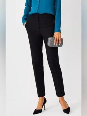 ANN TAYLOR LOFT Black Slim Fit Dress Trousers - NWOT